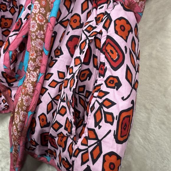 Xirena Keatyn Reversible Quilted Jacket Pink Floral Womens Size M Belted $398 - Picture 7 of 9